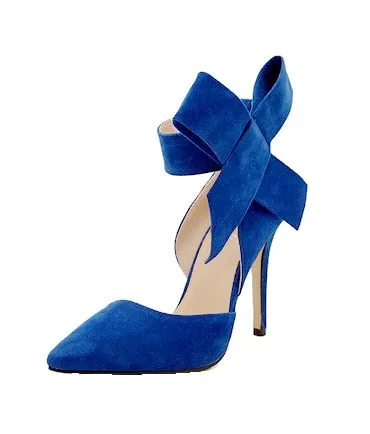 2021 Fashion sexy big bow pointed toe 11CM high heels sandals shoes woman ladies wedding party pumps dress shoe