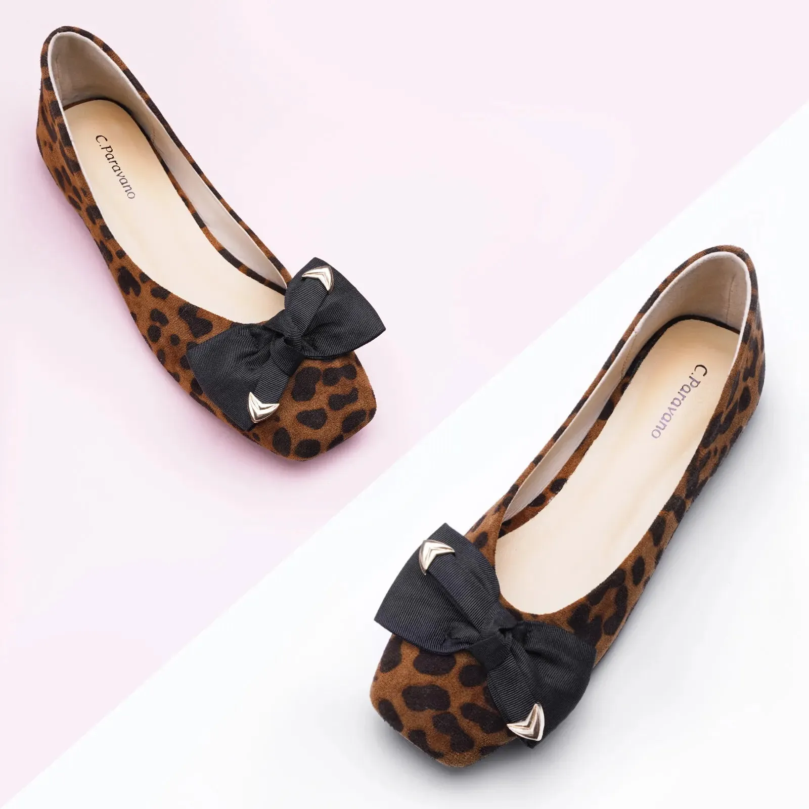 Animal Prints Metal Bow Flats (Eva)
