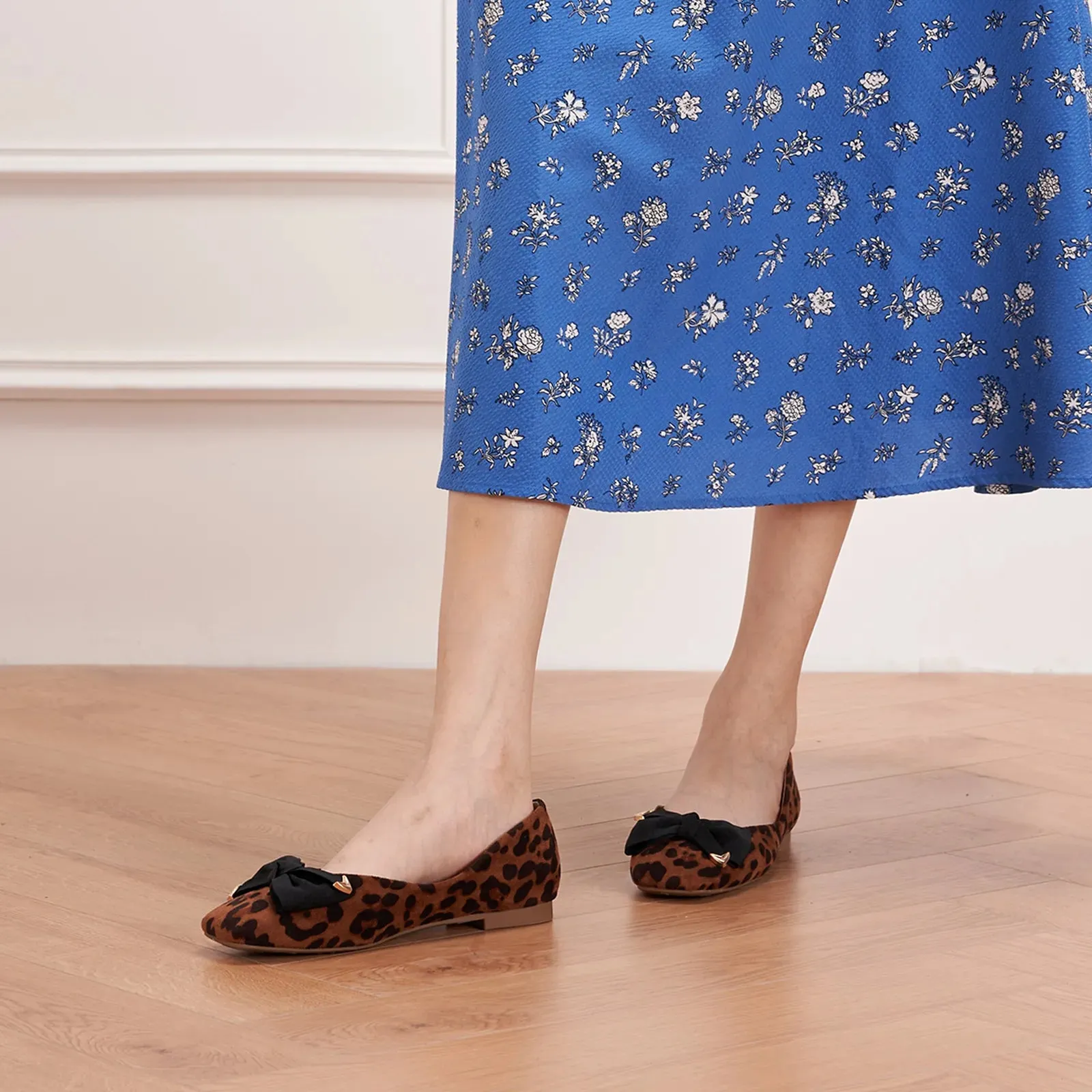 Animal Prints Metal Bow Flats (Eva)