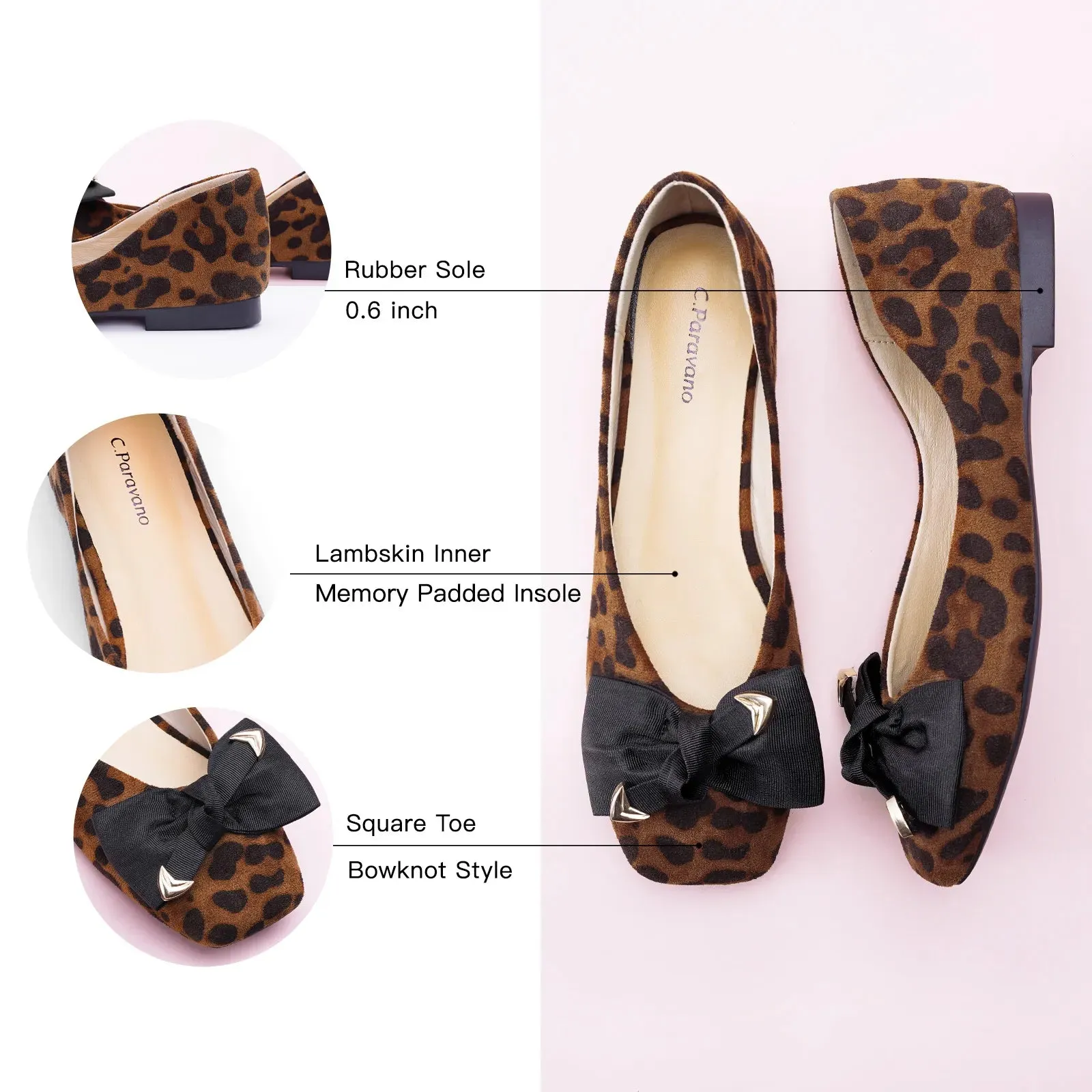 Animal Prints Metal Bow Flats (Eva)