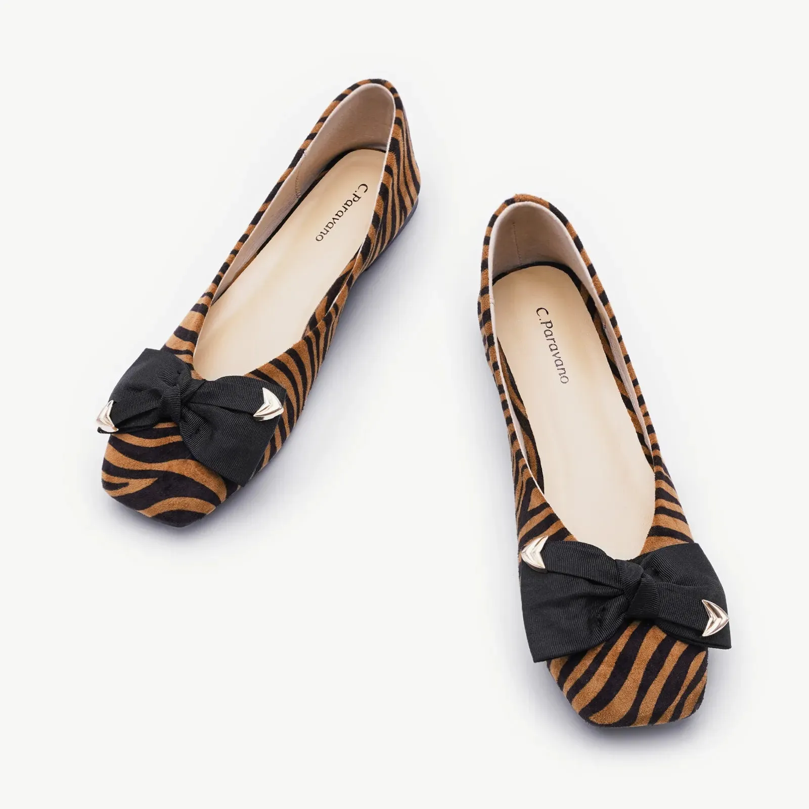 Animal Prints Metal Bow Flats (Eva)