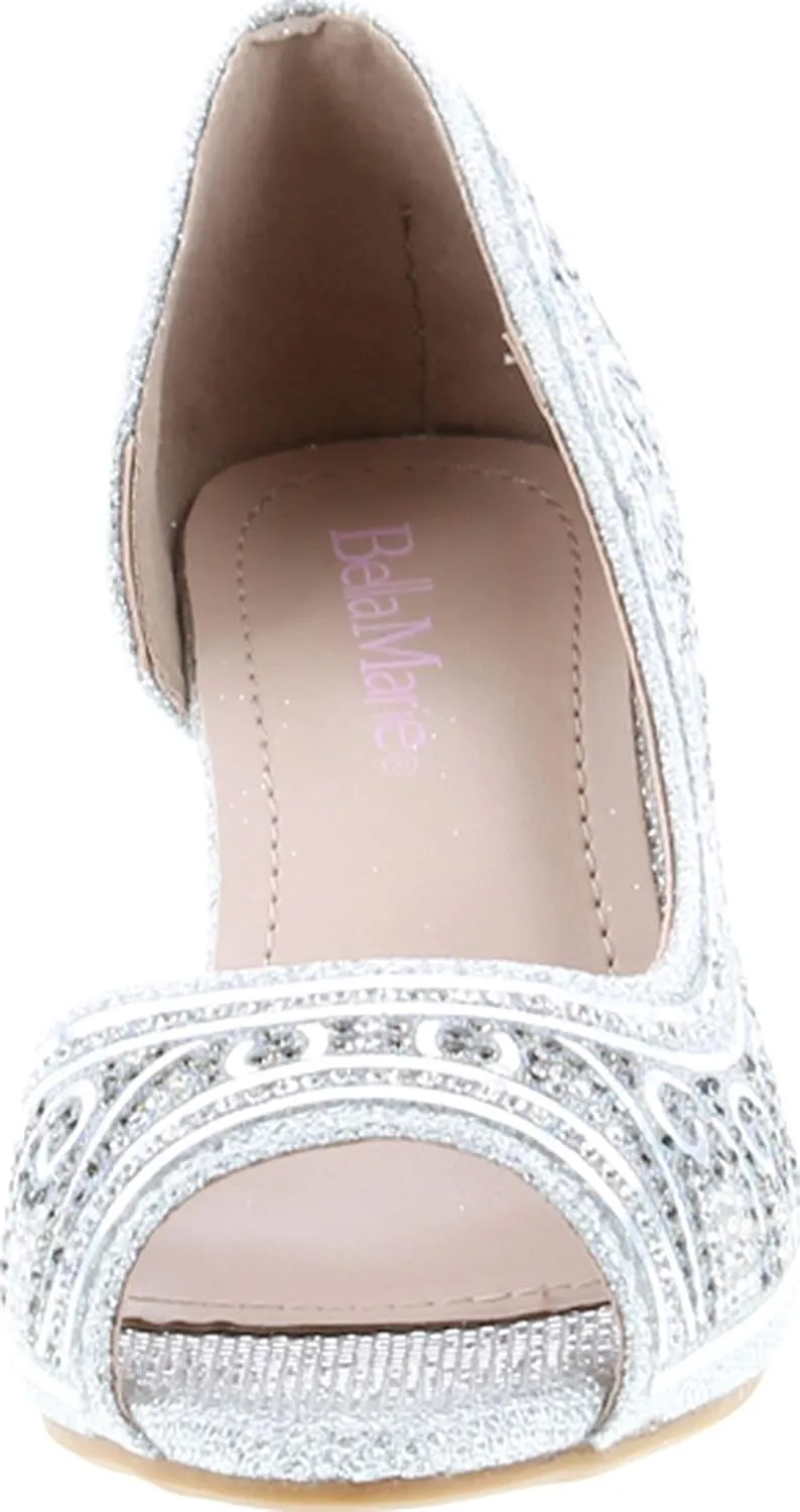 Bella Marie Truly-5 Girl's Rhinestone D'Orsay Dress