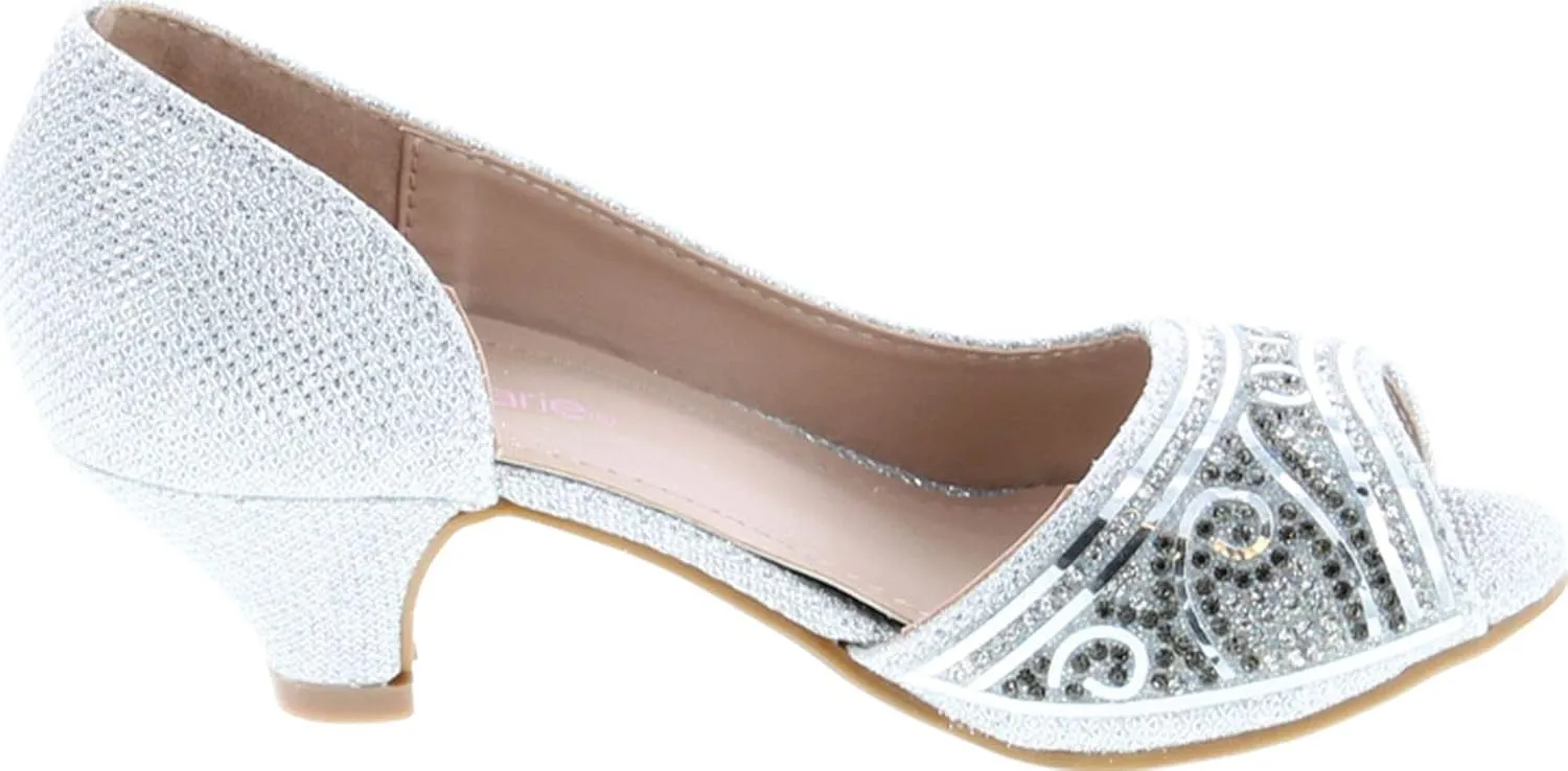 Bella Marie Truly-5 Girl's Rhinestone D'Orsay Dress