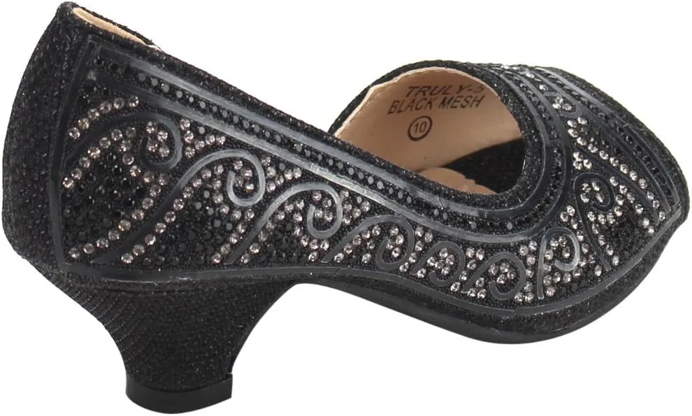 Bella Marie Truly-5 Girl's Rhinestone D'Orsay Dress
