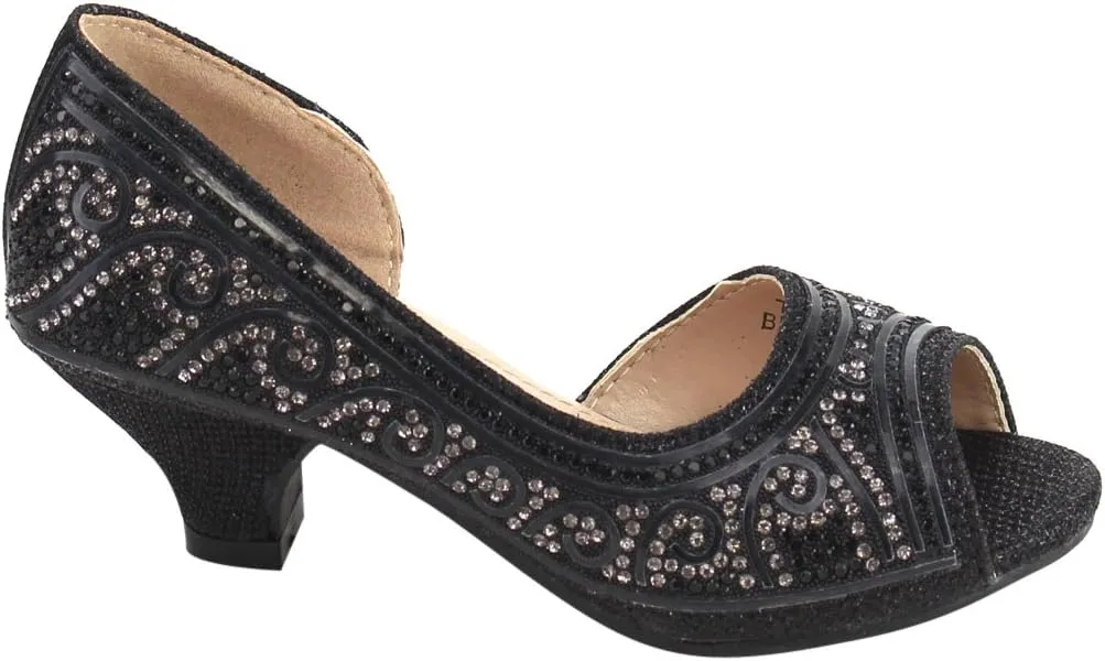 Bella Marie Truly-5 Girl's Rhinestone D'Orsay Dress