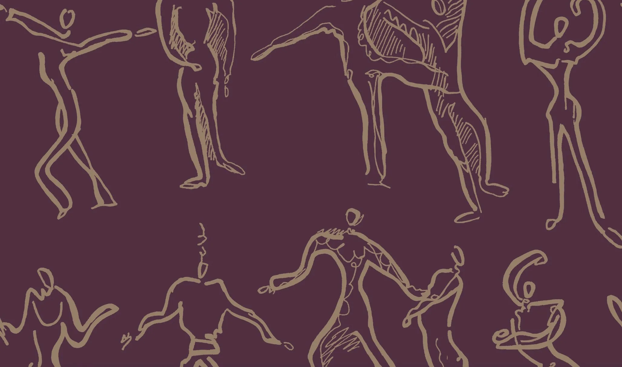 Dancers Wallpaper - Berry