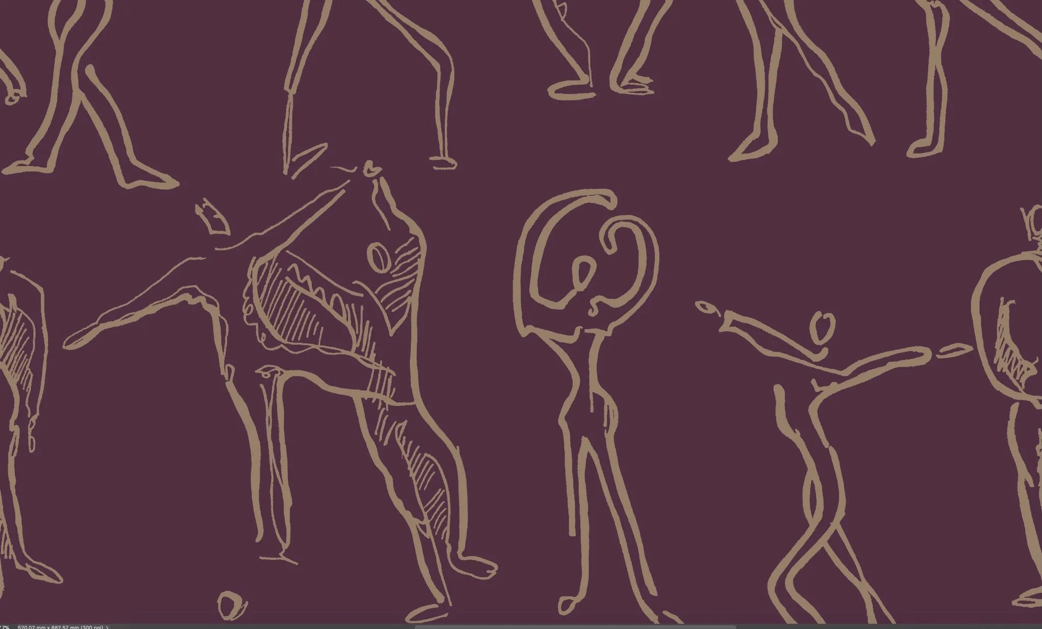 Dancers Wallpaper - Berry