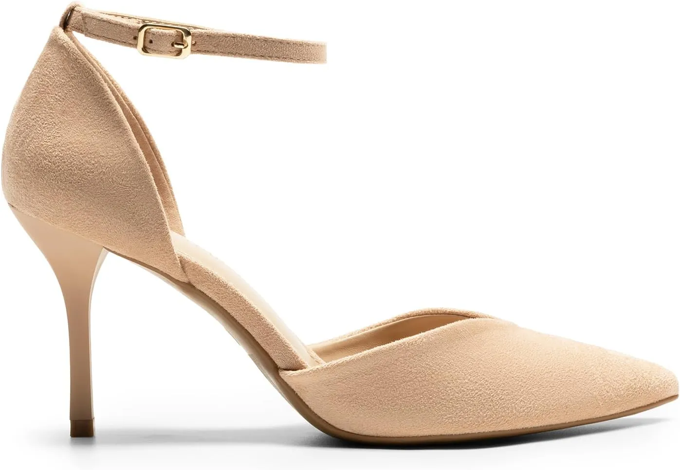 DREAM PAIRS Womens High Heels Strappy Closed Toe Stiletto Ankle Strap Pointed Toe D'Orsay Heel Dress Wedding Party Pumps Shoes