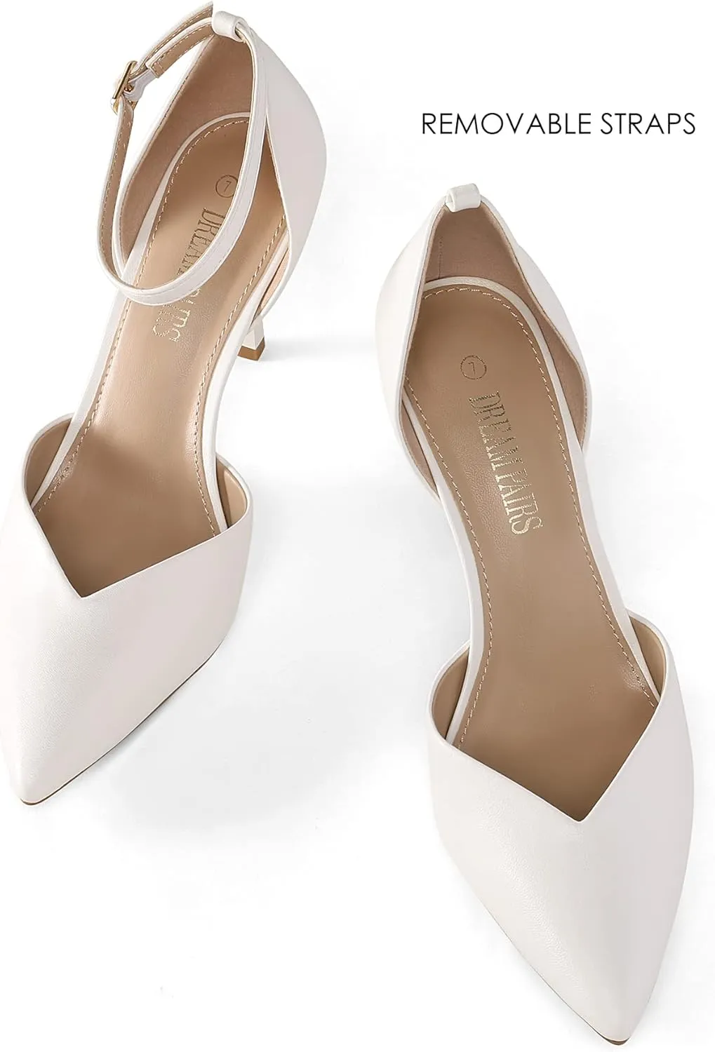DREAM PAIRS Womens High Heels Strappy Closed Toe Stiletto Ankle Strap Pointed Toe D'Orsay Heel Dress Wedding Party Pumps Shoes