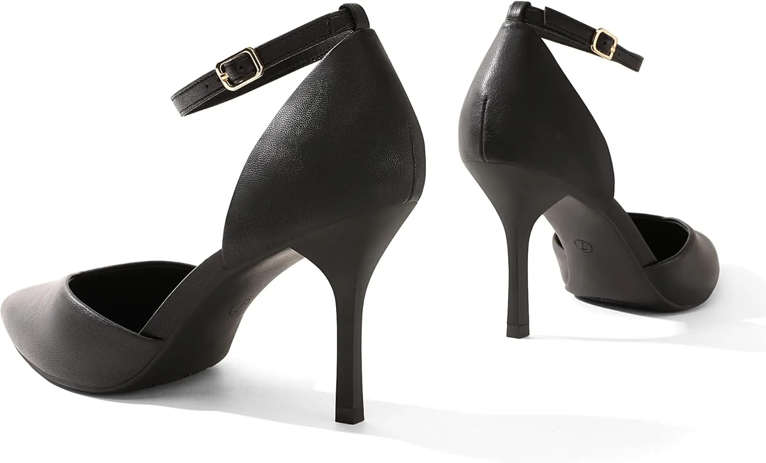 DREAM PAIRS Womens High Heels Strappy Closed Toe Stiletto Ankle Strap Pointed Toe D'Orsay Heel Dress Wedding Party Pumps Shoes