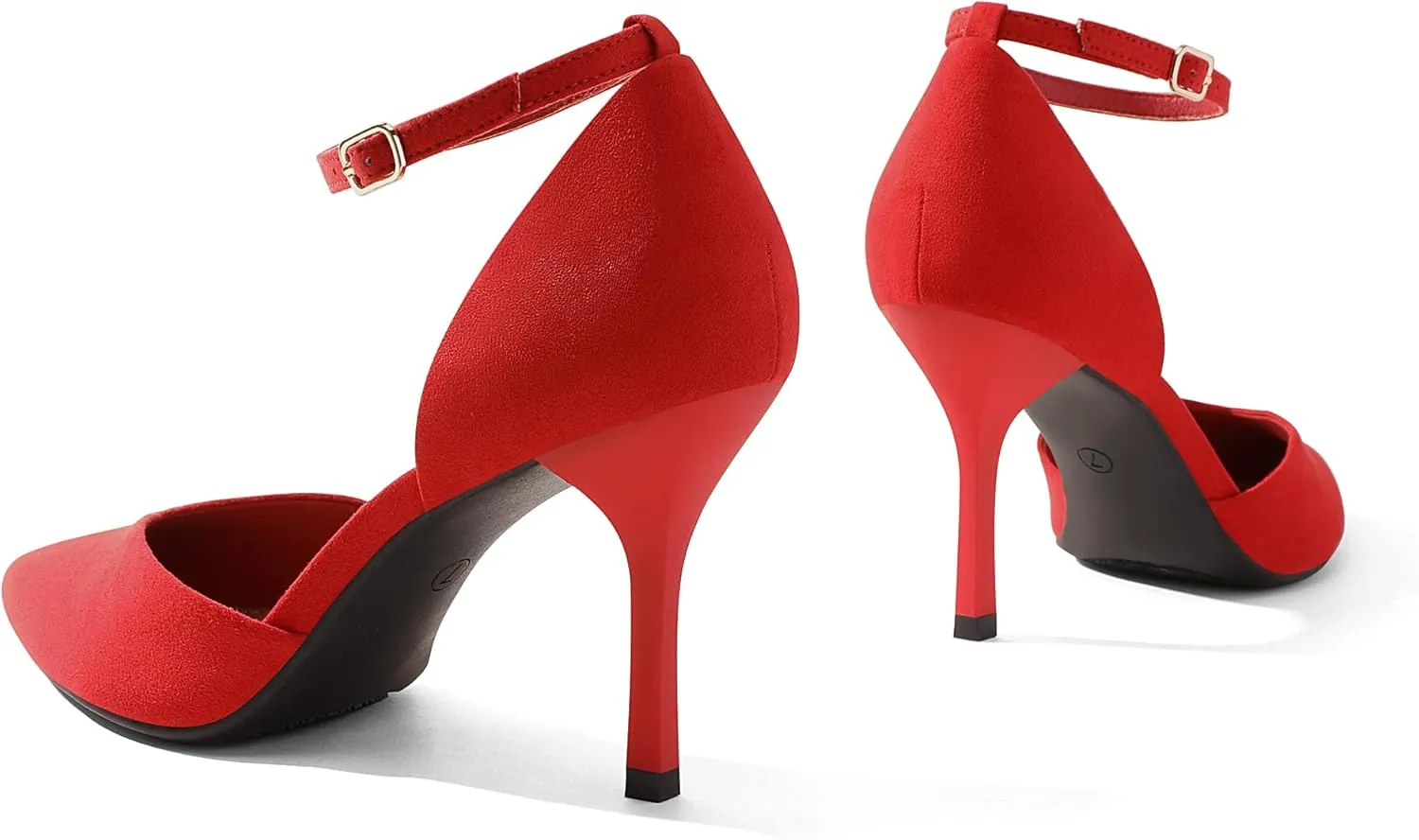 DREAM PAIRS Womens High Heels Strappy Closed Toe Stiletto Ankle Strap Pointed Toe D'Orsay Heel Dress Wedding Party Pumps Shoes