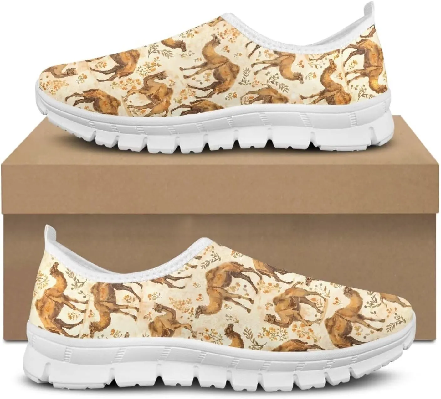 FOR U DESIGNS Colorful Sneakers for Women Running Shoes Exercise Shoes for Women Workout Sneakers Without Laces