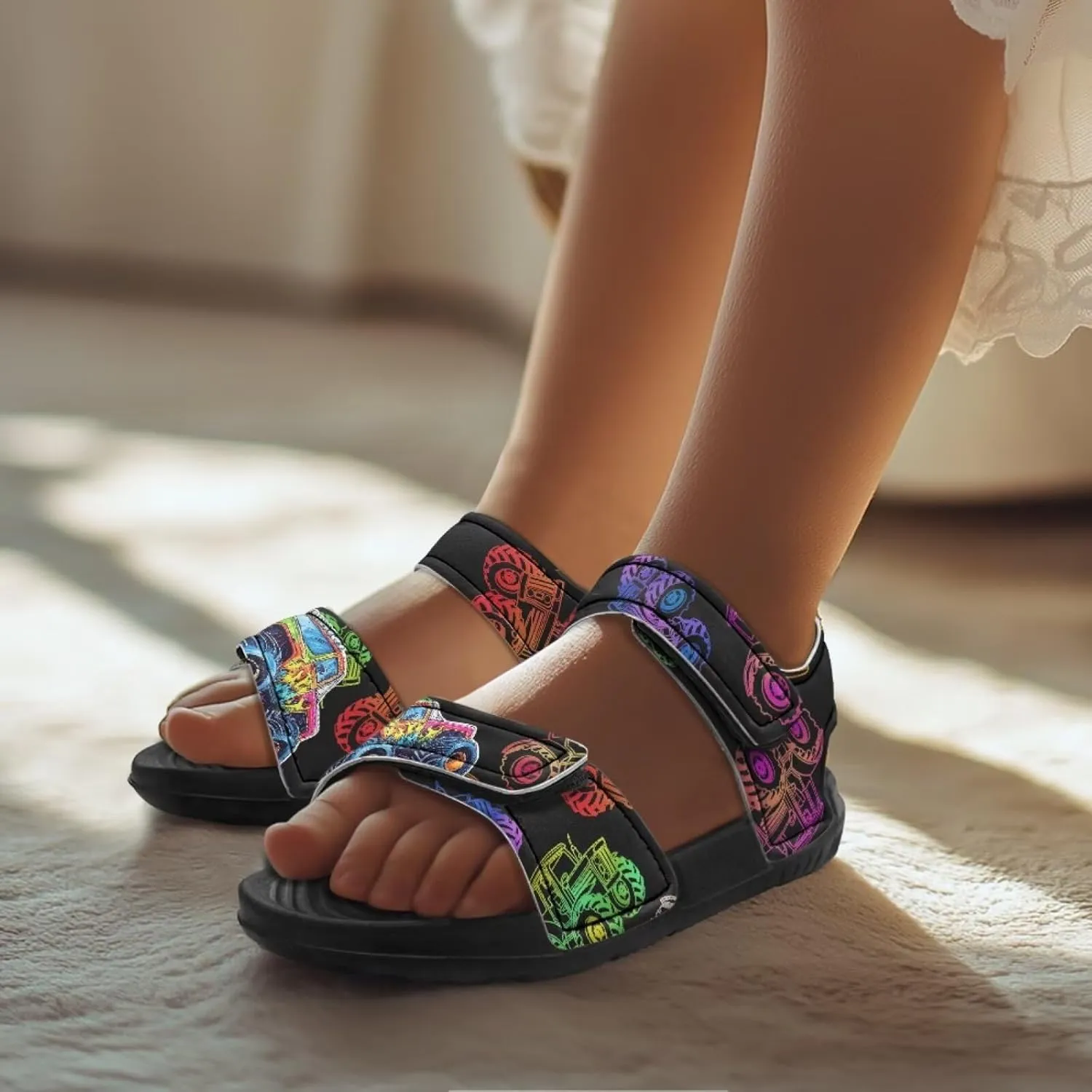 Forchrinse Boys Tractor Sport Sandals Comfort Open Toe Summer Beach Water Sandals Outdoor Shoes for Toddler/Little Kid/Big Kid