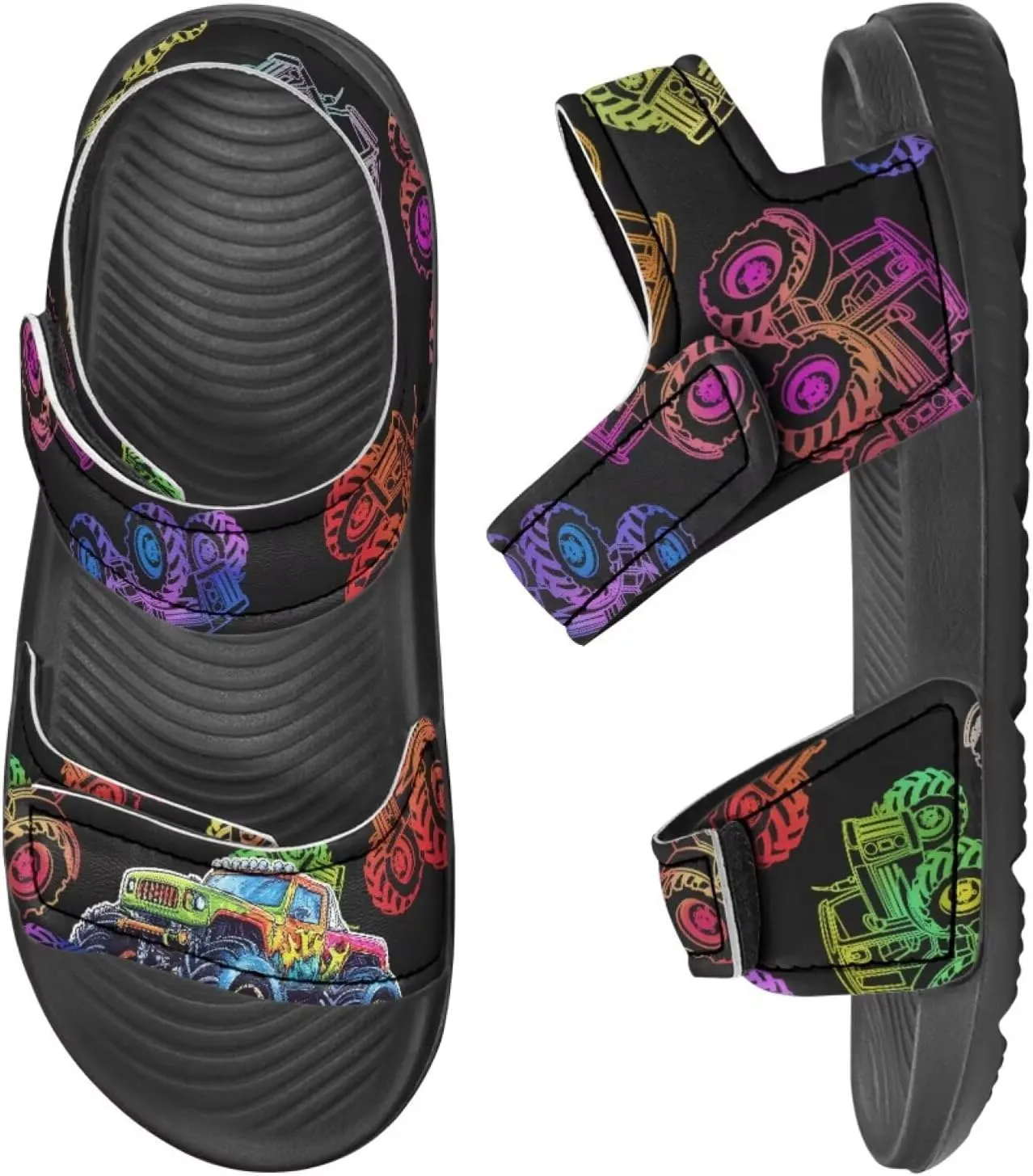 Forchrinse Boys Tractor Sport Sandals Comfort Open Toe Summer Beach Water Sandals Outdoor Shoes for Toddler/Little Kid/Big Kid