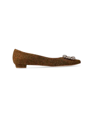 hangisiflat crystal-embellished ballet flats