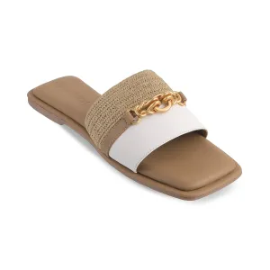 IVY- WHITE JUTE FLATS