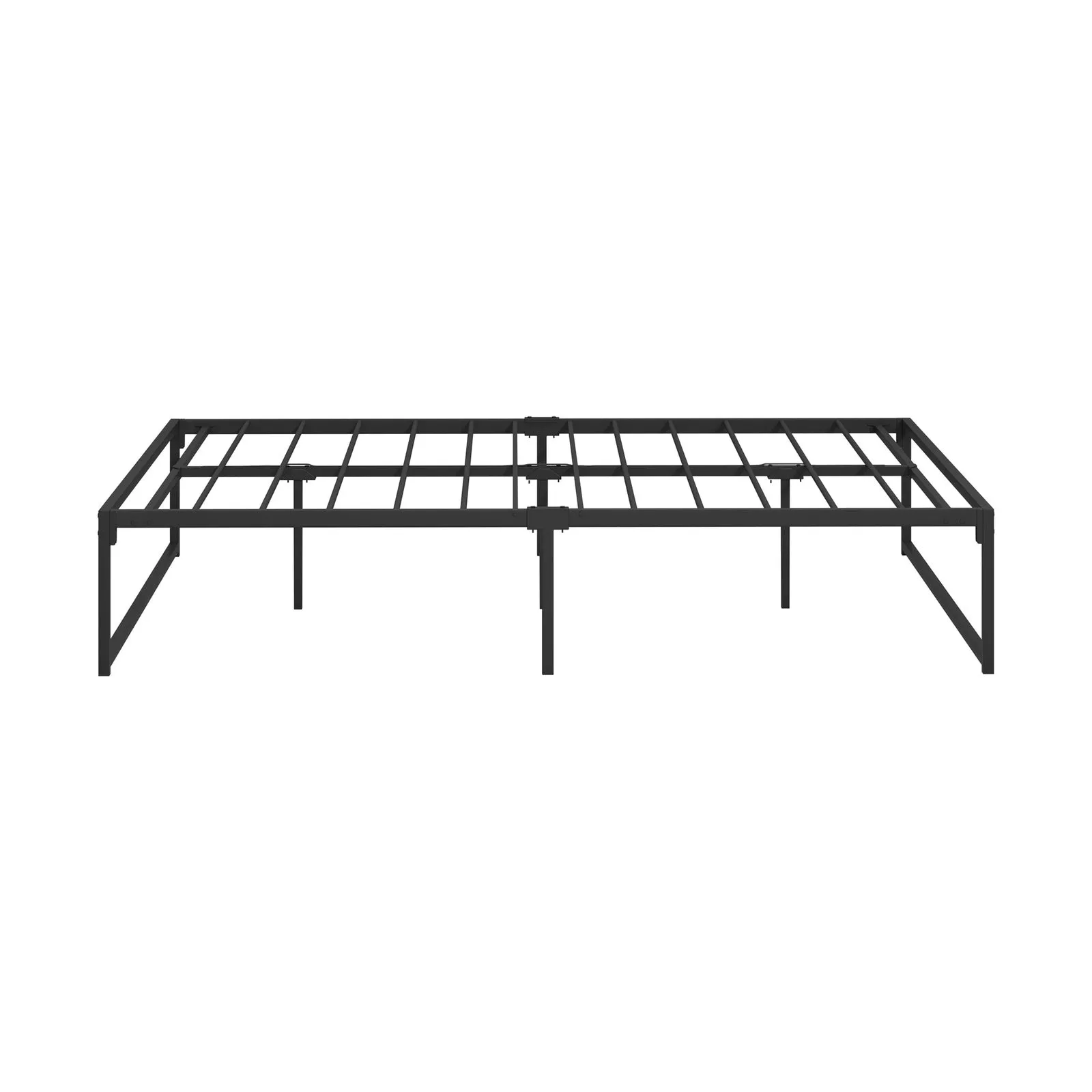 Oikiture Metal Bed Frame Queen Size Beds Base Platform Black