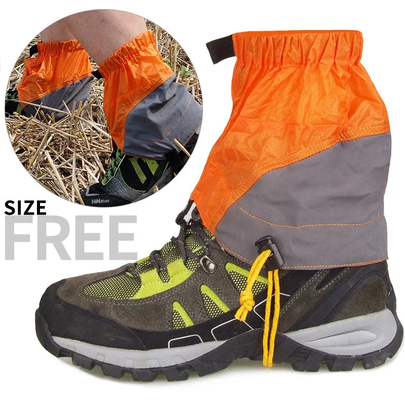 Outdoor Mountaineering Snow Cover, Sandproof, Waterproof, Tear-Resistant Leg Cover, Silicone Nylon Hiking Leg Cover, Lightweight Foot Cover