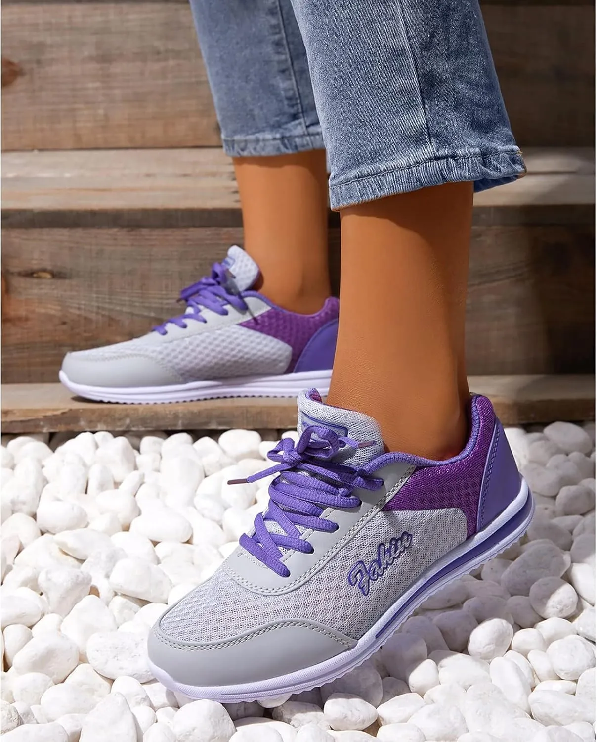 Sneakers for Women Casual Mesh Breathable Lace Up Walking Slip On Shoes Women Mesh Breathable Men Casual Shoes Women Shoes Sneakers Waterproof Tennis Shoe Trainers Shoe