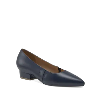 The Panel Pump - Navy Leather - FINAL SALE