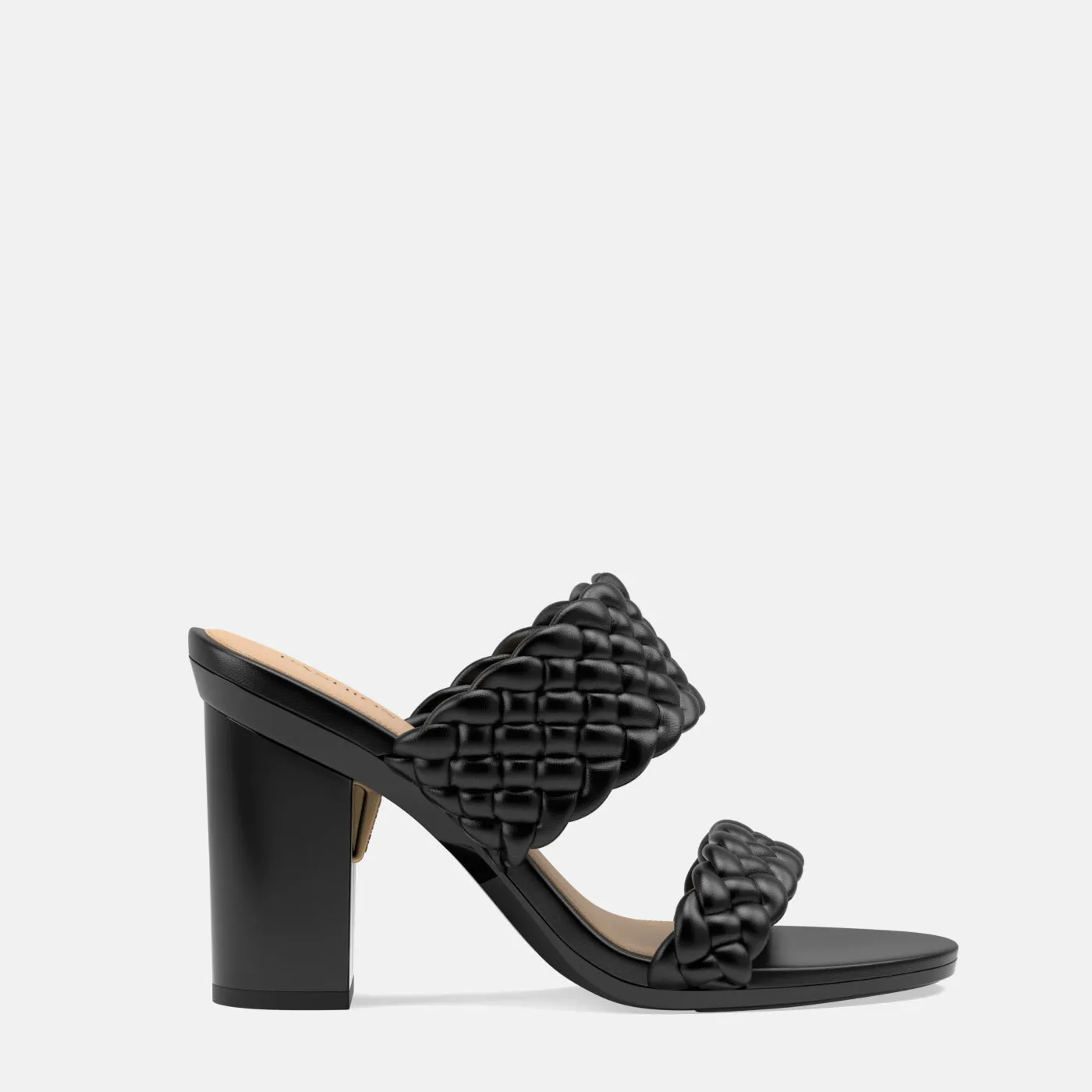 The Slide - Coal Braid   Block Heel Kit 4 Coal - FINAL SALE