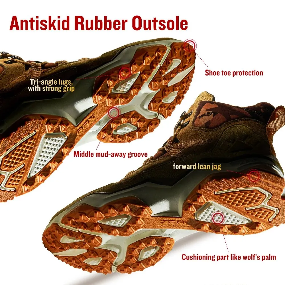 Waterproof Hiking Boots Genuine Leather Trekking Shoes Outdoor Hiking Tactical Boots Mountaineering Shoes