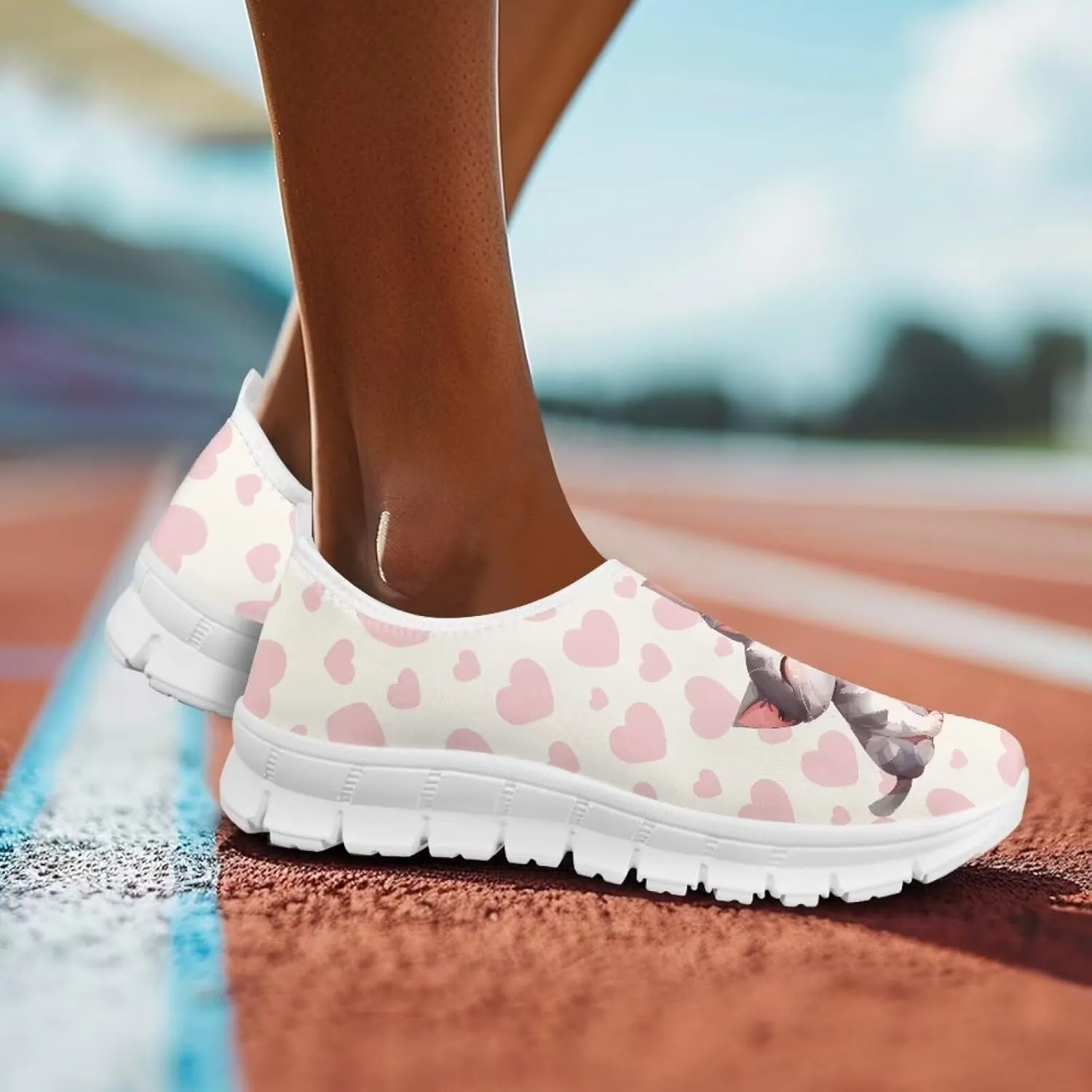 Women's Animals Sneaker Casual Breathable Mesh Anti-Skid Low-Top Outdoor Shoes Soft Slip On Holiday Travel Sneaker for Ladies US 5.5-11.5