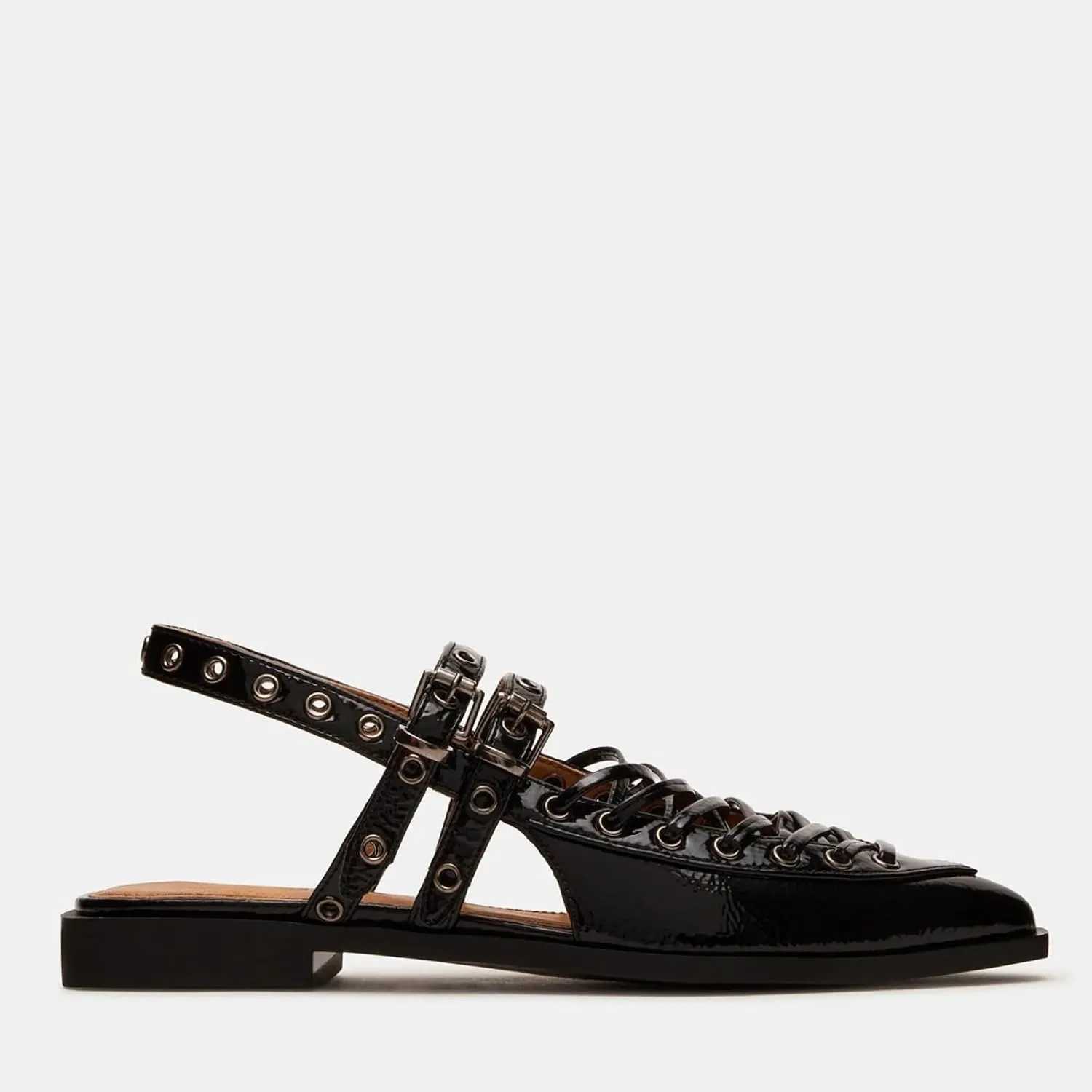 Yishaweiqi Ballet Flats Shoes for Women Pointed Toe Slingback Flats Buckle Strap Ballerina Shoes Casual Mary Jane Flats