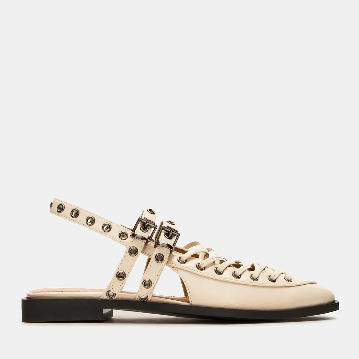 Yishaweiqi Ballet Flats Shoes for Women Pointed Toe Slingback Flats Buckle Strap Ballerina Shoes Casual Mary Jane Flats