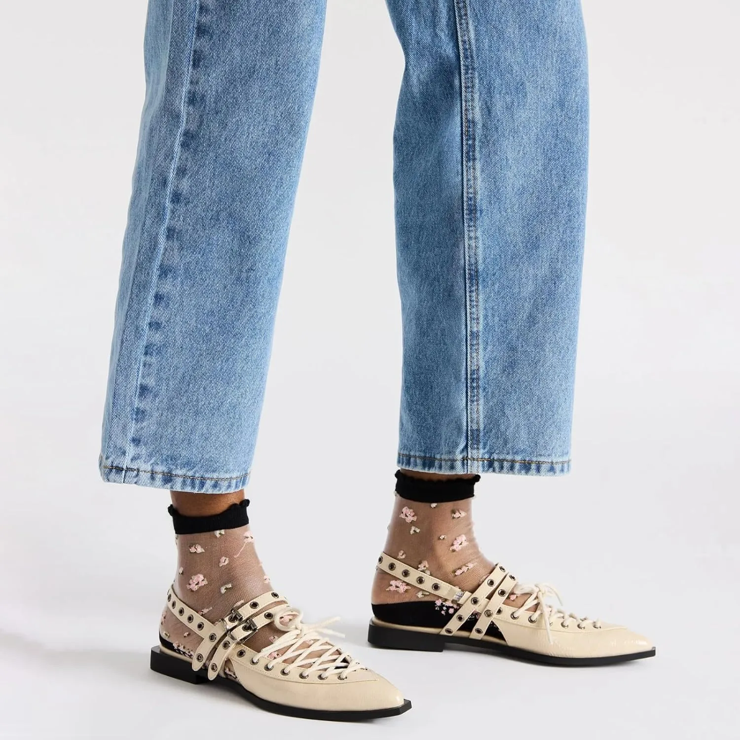 Yishaweiqi Ballet Flats Shoes for Women Pointed Toe Slingback Flats Buckle Strap Ballerina Shoes Casual Mary Jane Flats